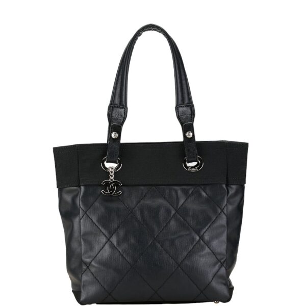 222 62138 1 Chanel Cocomark Paris Biarritz Tote PM Tote Bag Black