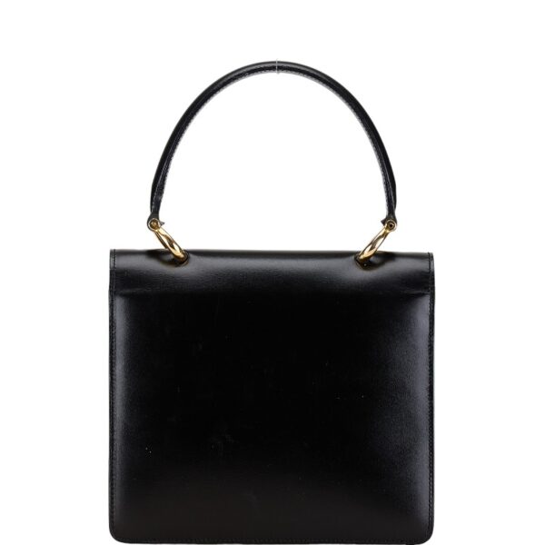 222 63523 3 Celine Double Flap Handbag Black