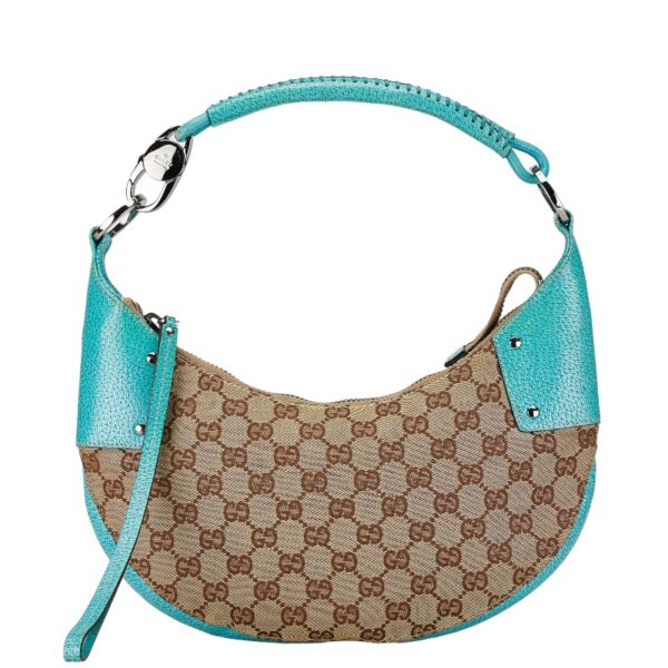 222 63545 1 Gucci GG Half Moon Shoulder Bag Beige