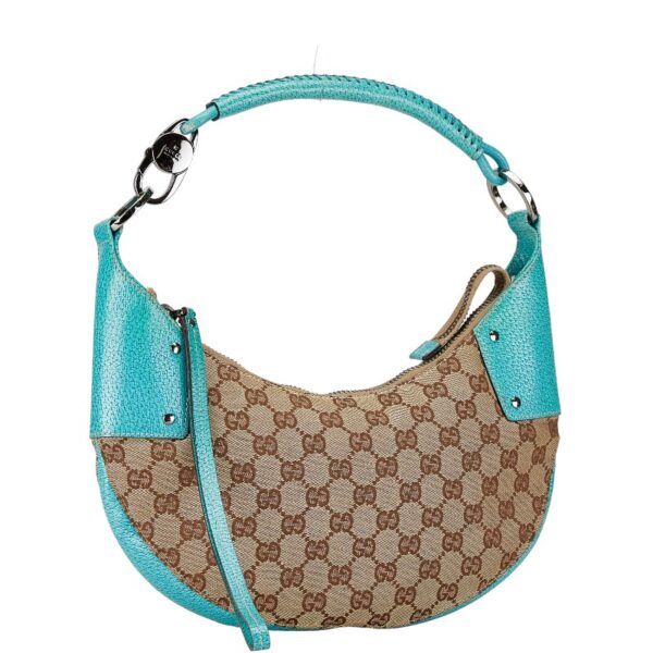 222 63545 2 Gucci GG Half Moon Shoulder Bag Beige