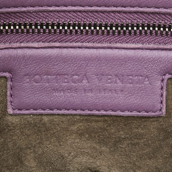 222 63895 7 Bottega Veneta Intrecciato Montaigne Handbag Lambskin Purple