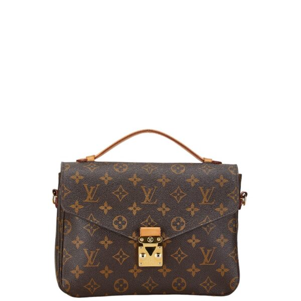 222 64468 2 Louis Vuitton Pochette Metis MM 2WAY Shoulder Bag Brown