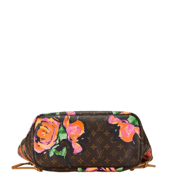 222 64523 4 Louis Vuitton Rose Neverfull MM Shoulder Bag Brown Flower