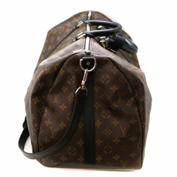 2239 4 Louis Vuitton Keepall Bandouliere 55 Bag Monogram Macassar Brown Black