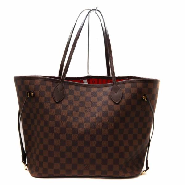 2261 1 Louis Vuitton Neverfull MM Damier Ebene Tote Bag Brown