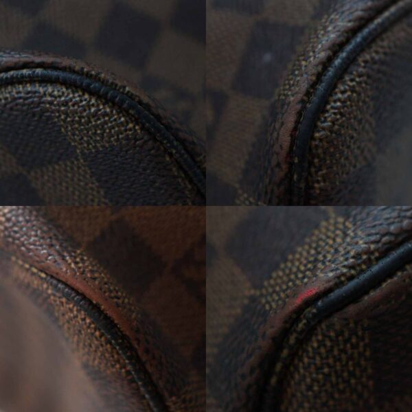 2261 10 Louis Vuitton Neverfull MM Damier Ebene Tote Bag Brown