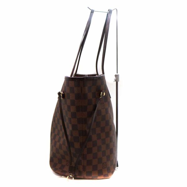 2261 3 Louis Vuitton Neverfull MM Damier Ebene Tote Bag Brown