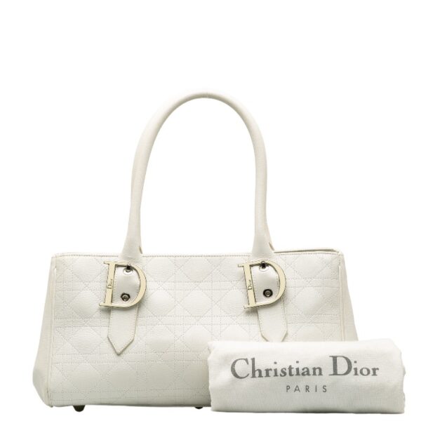 228 37408 1 Dior Cannage Tote Bag White