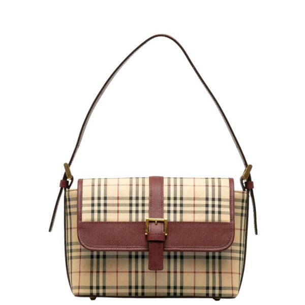 228 37451 1 Burberry Nova Check One Shoulder Bag Beige Multicolor