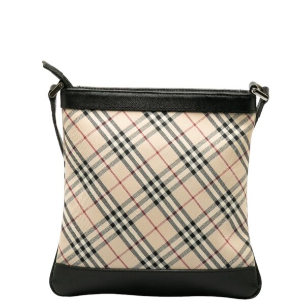 228 38246 3 Burberry Nova Check Crossbody Shoulder Bag Beige