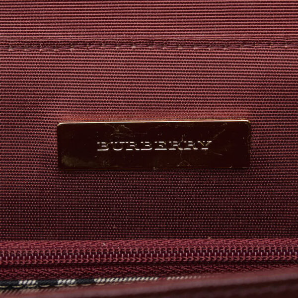 228 43757 7 Burberry Nova Check Tote Bag Red