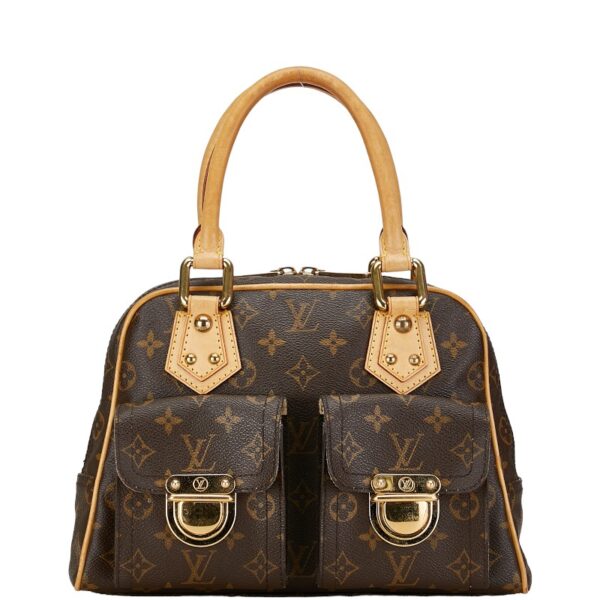 228 61132 1 Louis Vuitton Monogram Manhattan PM Handbag Brown