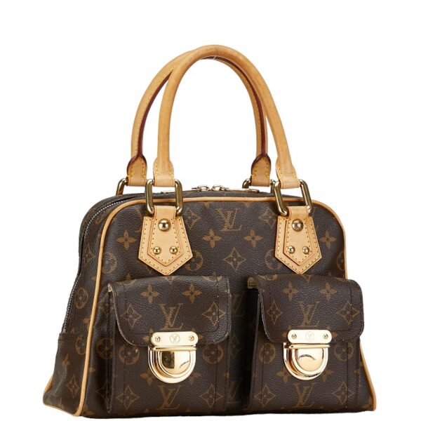 228 61132 2 Louis Vuitton Monogram Manhattan PM Handbag Brown