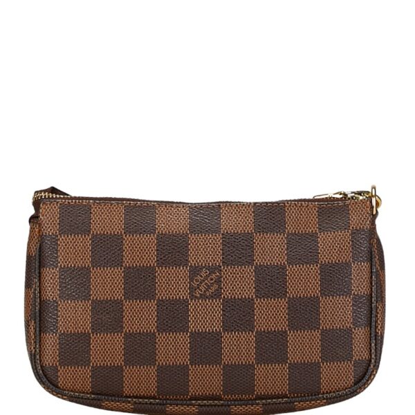 228 61144 3 Louis Vuitton Damier Mini Pochette Accessory Handbag Brown