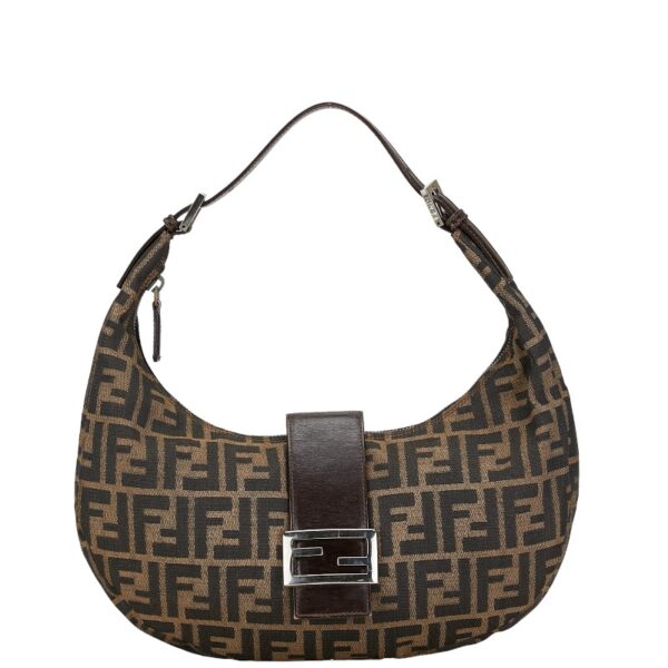 228 61638 1 Fendi Zucca One Shoulder Bag Brown