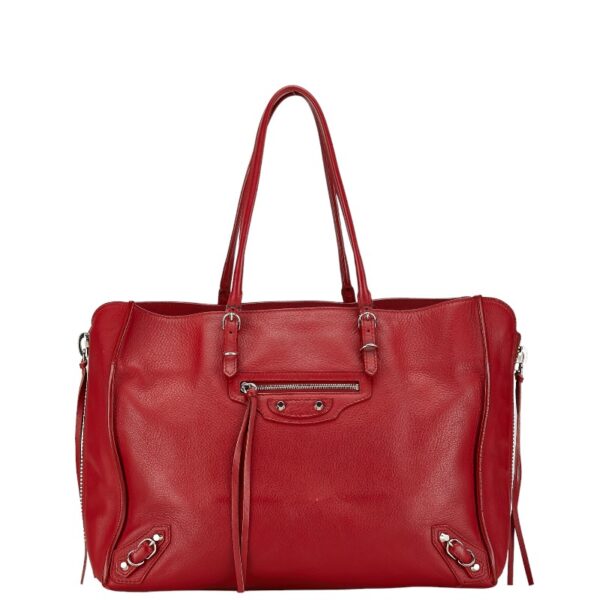 228 61643 1 Balenciaga Paper B4 2WAY Handbag Red