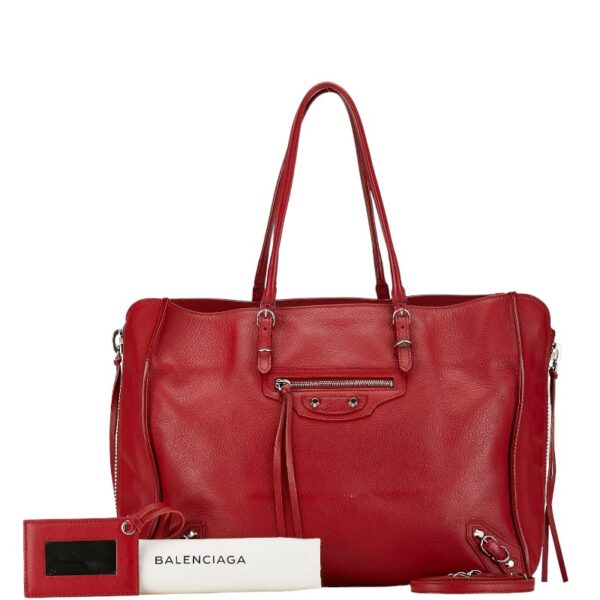 228 61643 11 Balenciaga Paper B4 2WAY Handbag Red