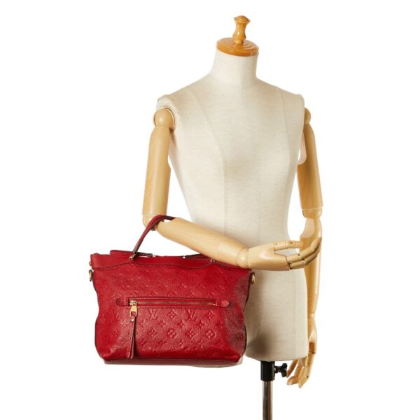 228 62549 11 Louis Vuitton Monogram Empreinte Bastille PM Handbag Sleeve Red