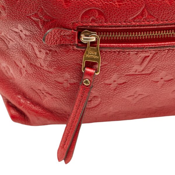 228 62549 7 Louis Vuitton Monogram Empreinte Bastille PM Handbag Sleeve Red