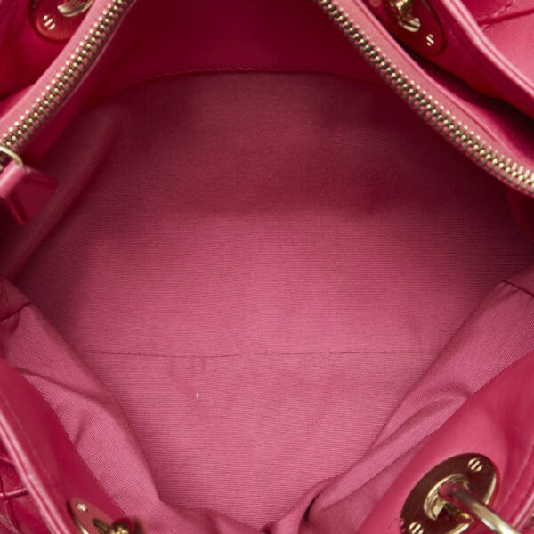 228 62579 12 Dior Granville Cannage Shoulder Bag 2Way Pink