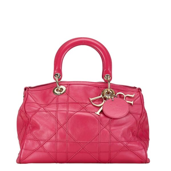 228 62579 2 Dior Granville Cannage Shoulder Bag 2Way Pink