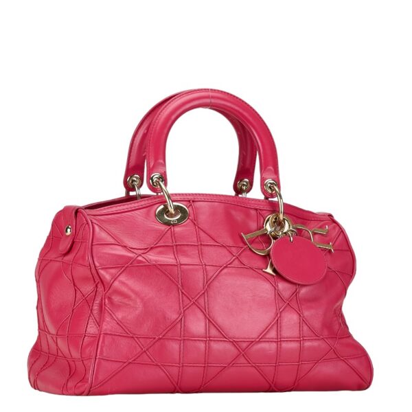 228 62579 3 Dior Granville Cannage Shoulder Bag 2Way Pink