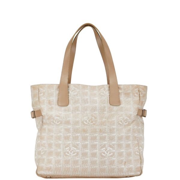 228 62586 1 Chanel Line GM Tote Bag Beige