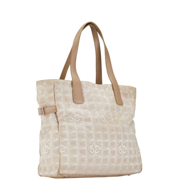 228 62586 2 Chanel Line GM Tote Bag Beige