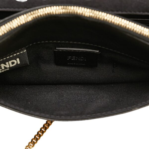 228 62593 6 Fendi Python Chain Shoulder Bag Black