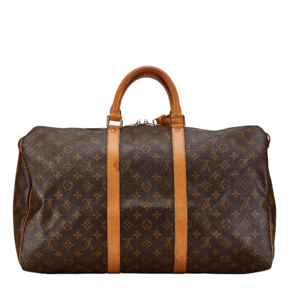 228 63639 3 Louis Vuitton Monogram Keepall 50 Bag Brown