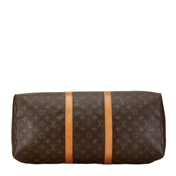 228 63639 4 Louis Vuitton Monogram Keepall 50 Bag Brown