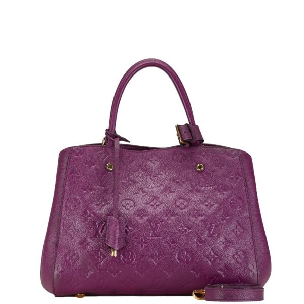 228 63645 1 Louis Vuitton Empreinte Montaigne MM 2WAY Shoulder Bag Purple