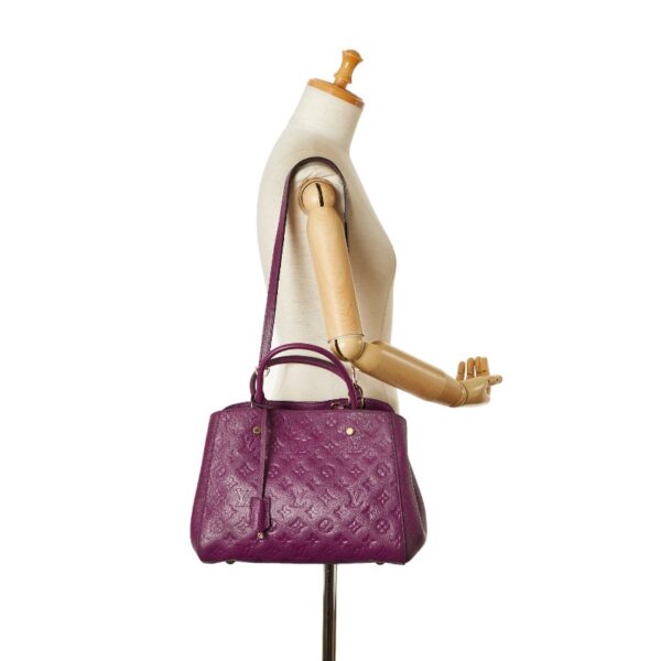 228 63645 13 Louis Vuitton Empreinte Montaigne MM 2WAY Shoulder Bag Purple