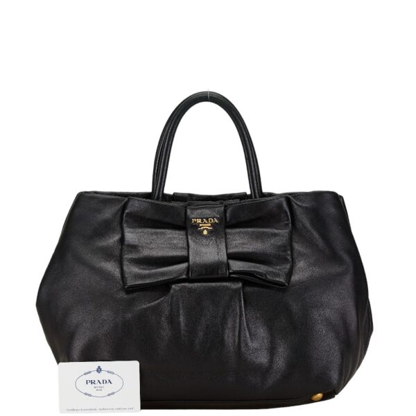 228 63646 9 Prada Ribbon Handbag Black