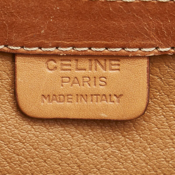 228 63658 10 Celine Macadam Handbag Shoulder Bag 2Way Brown