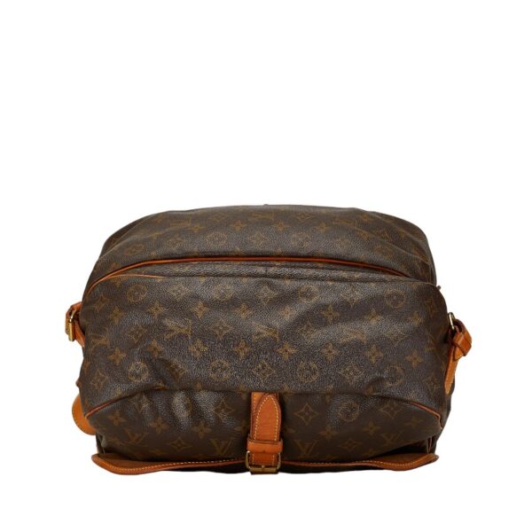 228 63876 4 Louis Vuitton Monogram Saumur 35 Crossbody Shoulder Bag Brown