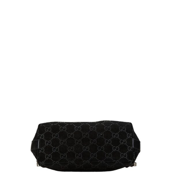 228 63878 4 Gucci GG Suede One Shoulder Bag Black