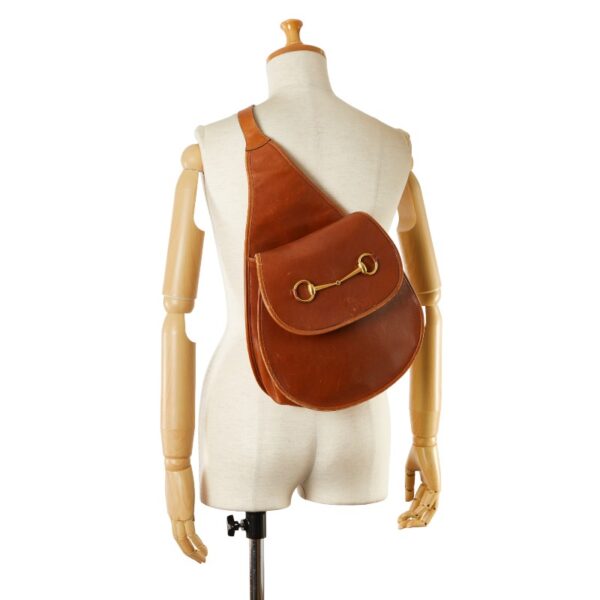 228 63879 11 Gucci Horsebit Body Bag Brown