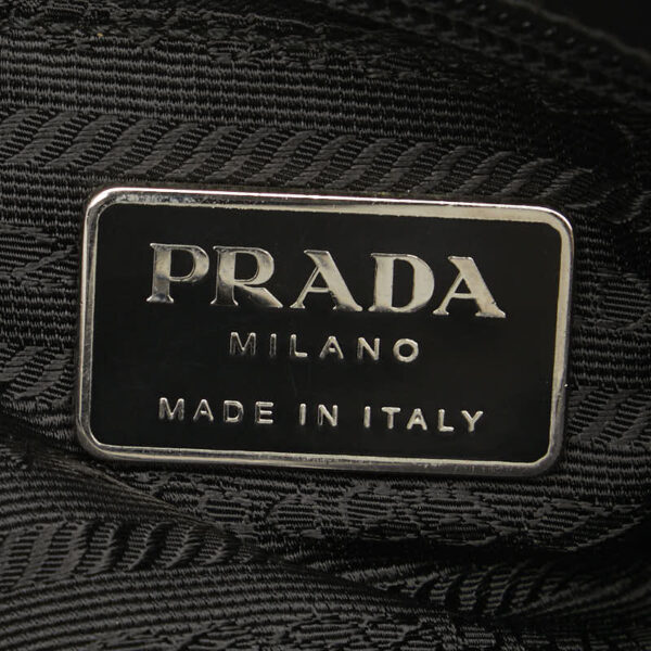 228 65474 9 Prada Sports Polyurethane Wool Tote Bag Black