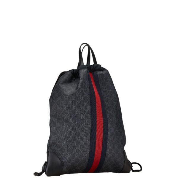 228 65492 2 Gucci GG Supreme Rucksack Black