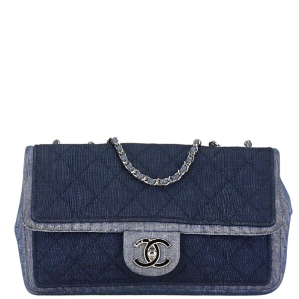 228 67161 1 Chanel Matelasse Chain Shoulder Bag Denim Blue Blue