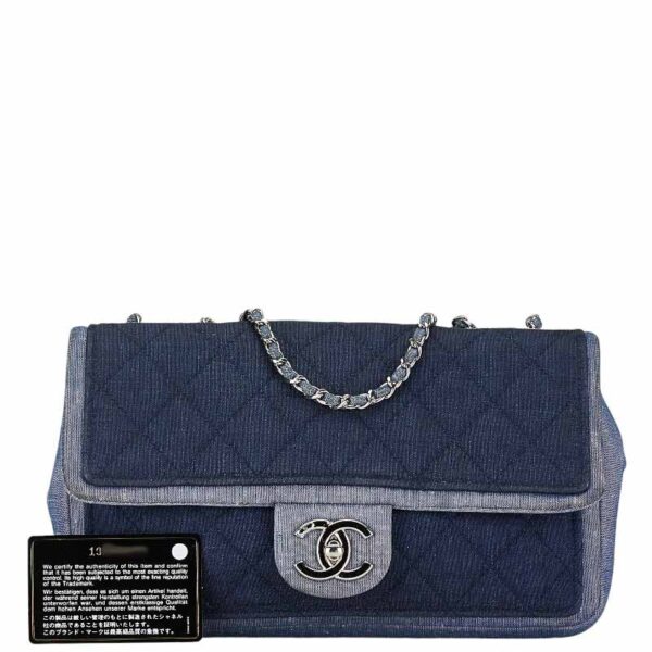 228 67161 10 Chanel Matelasse Chain Shoulder Bag Denim Blue Blue