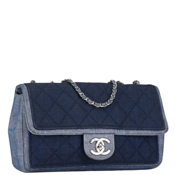 228 67161 2 Chanel Matelasse Chain Shoulder Bag Denim Blue Blue