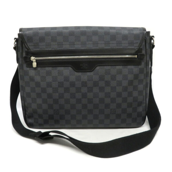 23 109502 Louis Vuitton Daniel GM Damier Graphite Shoulder Bag Black