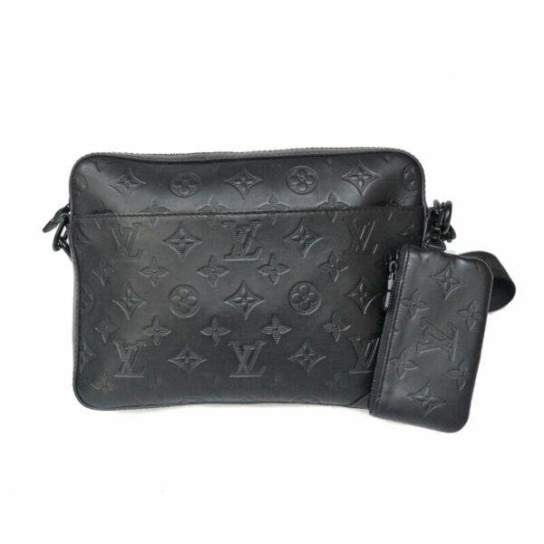 23 1253 1 Louis Vuitton Duo Messenger Bag Monogram Shadow Noir Black