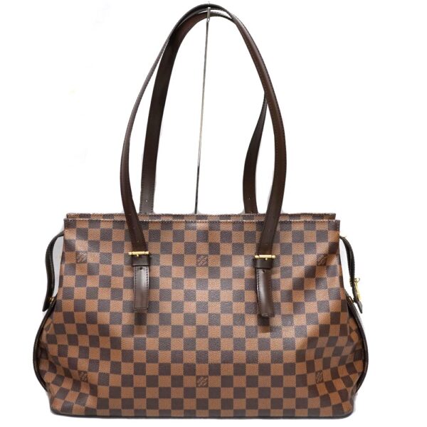 23 126 1 Louis Vuitton Chelsea Tote Bag Shoulder Bag Damier Ebene Canvas Brown