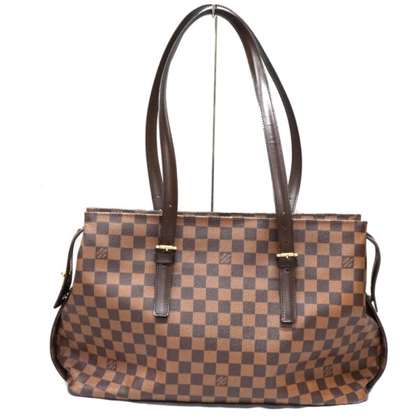 23 126 2 Louis Vuitton Chelsea Tote Bag Shoulder Bag Damier Ebene Canvas Brown