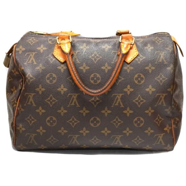 23 1398 2 Louis Vuitton Speedy 30 Handbag Bag Monogram Canvas Brown