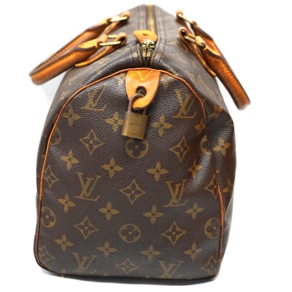 23 1398 4 Louis Vuitton Speedy 30 Handbag Bag Monogram Canvas Brown