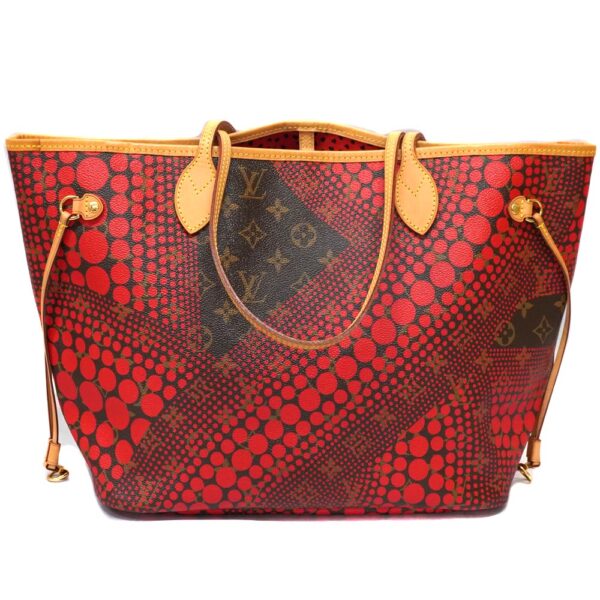 23 1620 2 Louis Vuitton Neverfull MM Yayoi Kusama Monogram Wave Tote Bag